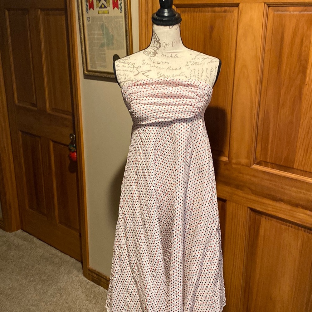 J.crew polka dot- Fourth of July- inspired strapless dress
